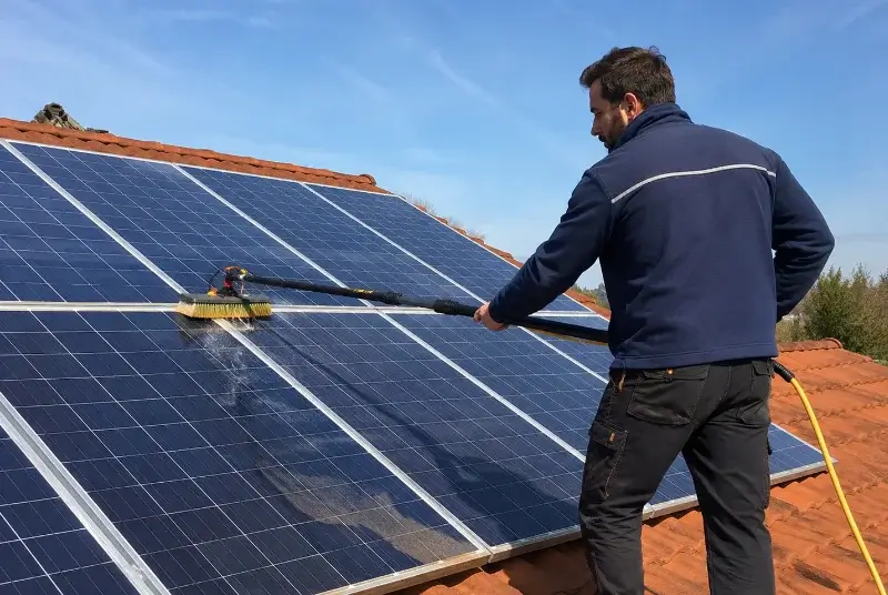 Nettoyage et entretien de panneaux solaires au Bernard