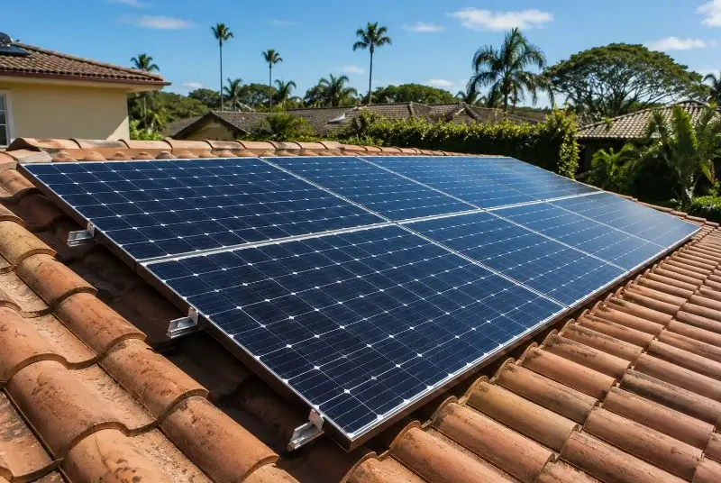 Installation de panneaux solaires au Bernard